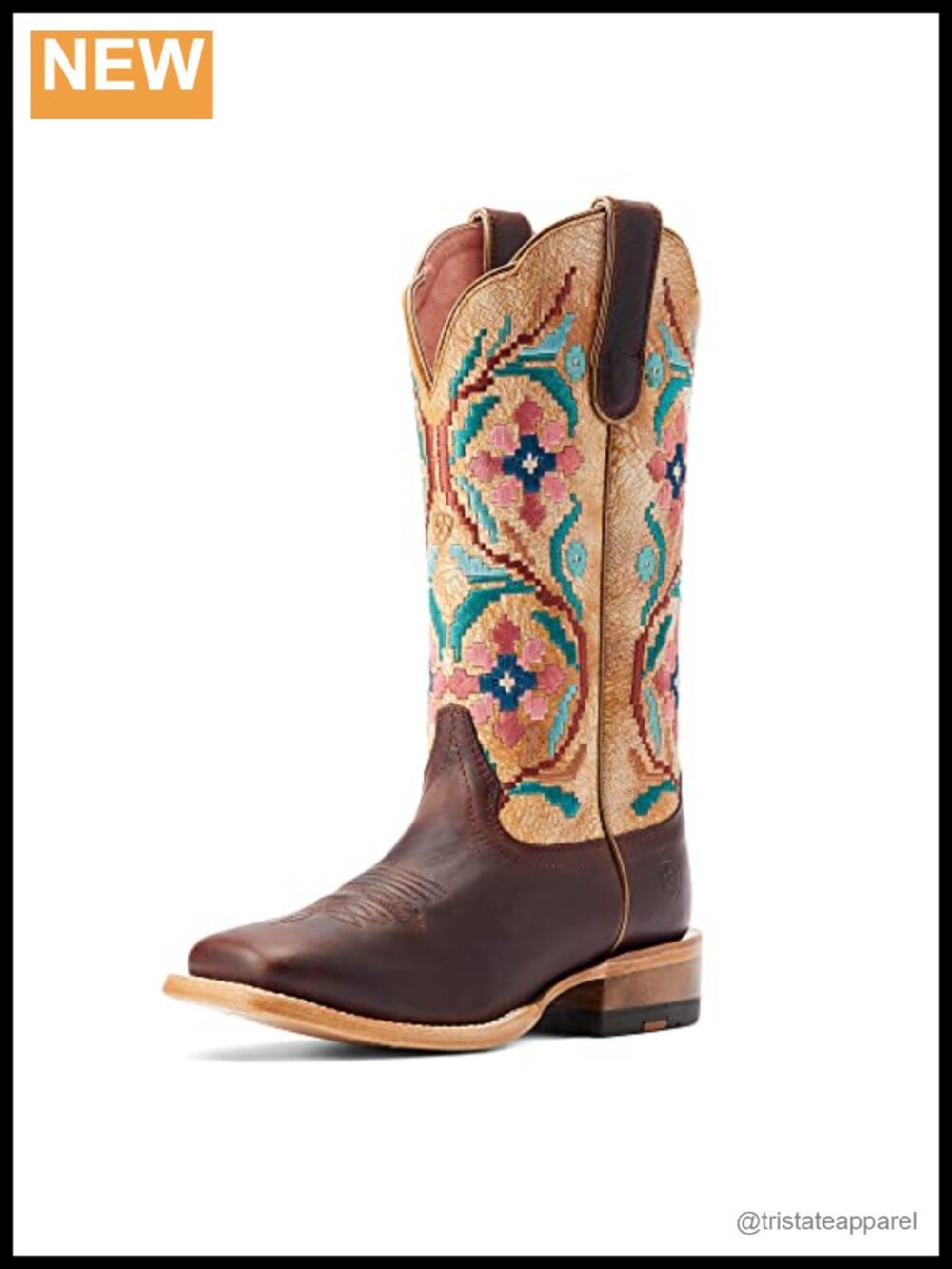 Western Boot Mid-Calf Equestrian Pull-On Leather